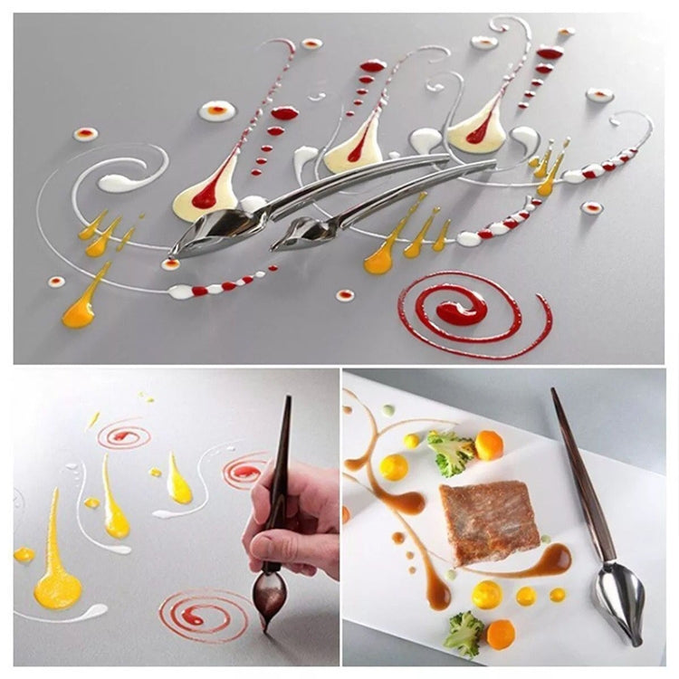 2 in 1 DIY Stainless Steel Chocolate Spoon Decorating Filter Spoon Set