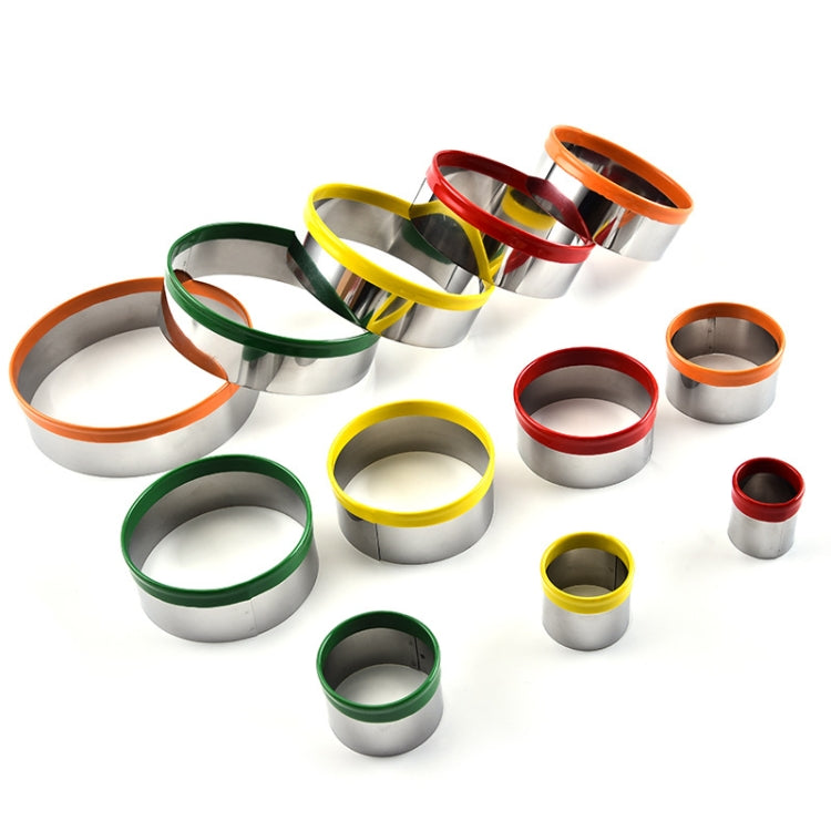 12 in 1 Stainless Steel Biscuit Cutting Set Fondant Biscuit Mold Round Cake Baking Mold