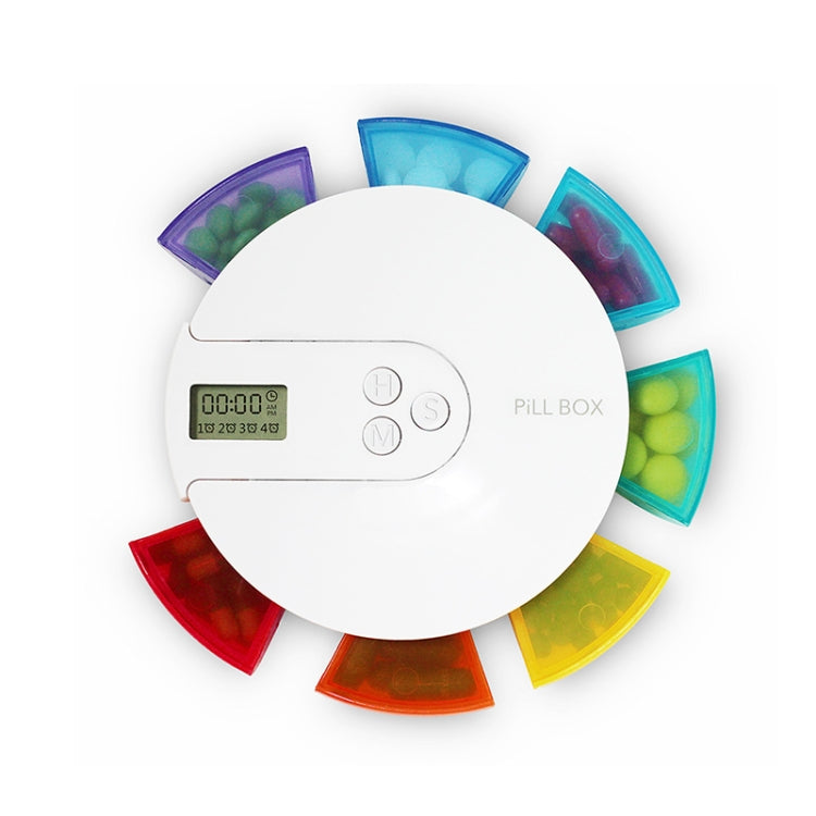 TF217 Portable Timing Reminder Dustproof Plastic Pill Box Pill Storage Box