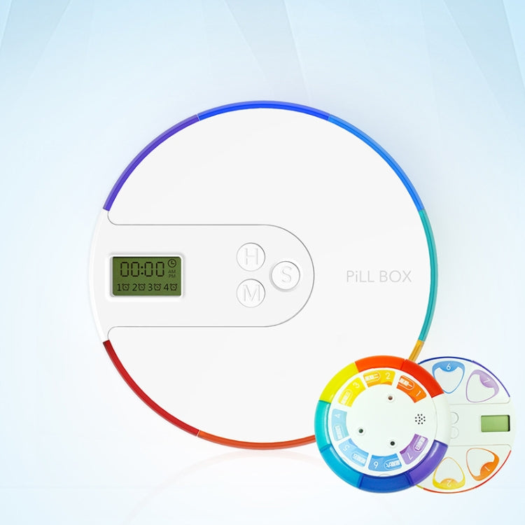 TF217 Portable Timing Reminder Dustproof Plastic Pill Box Pill Storage Box