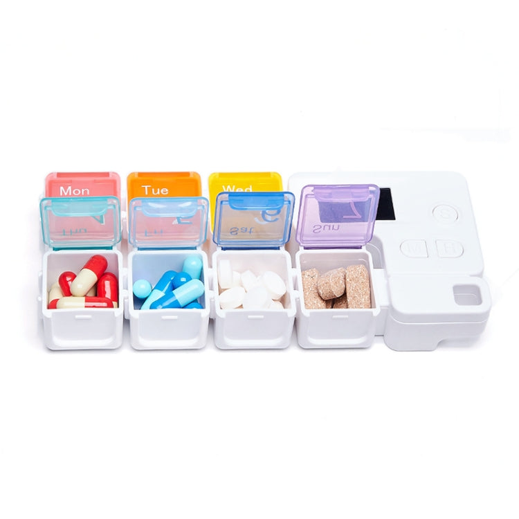 TF-248 7-Cell Smart Timing Reminder Plastic Pill Box Pill Storage Box