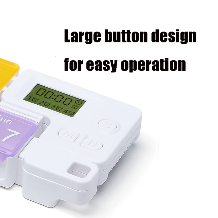 TF-248 7-Cell Smart Timing Reminder Plastic Pill Box Pill Storage Box