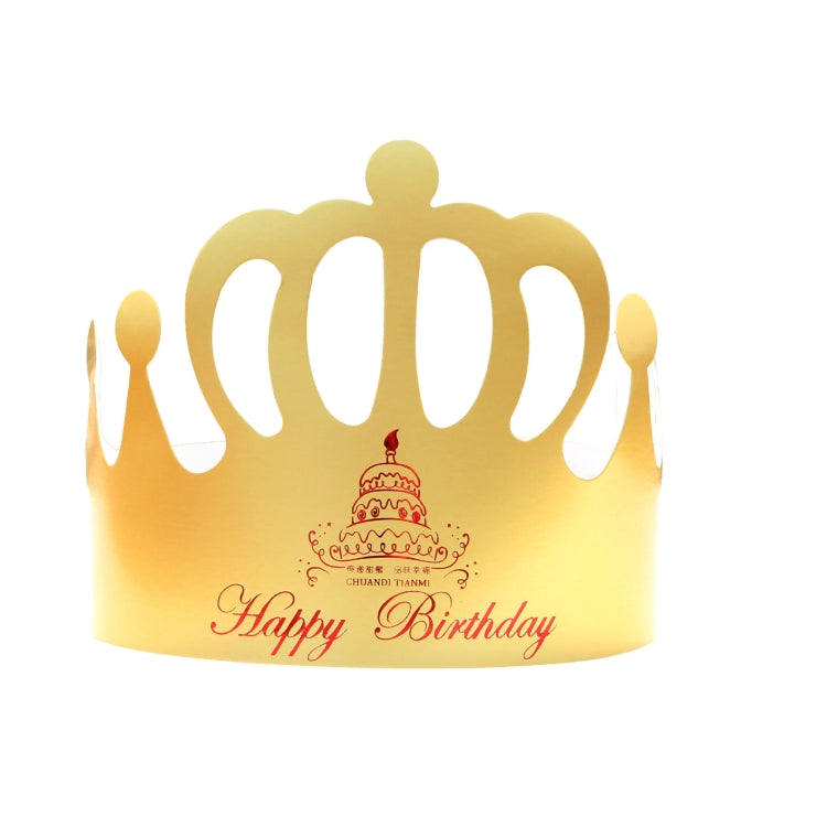 50 PCS Crown Birthday Hat Children Adult Birthday Party Cartoon Decoration Paper Hat