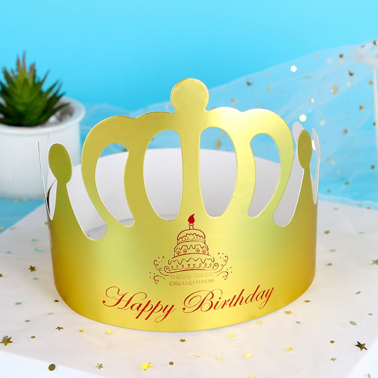 50 PCS Crown Birthday Hat Children Adult Birthday Party Cartoon Decoration Paper Hat