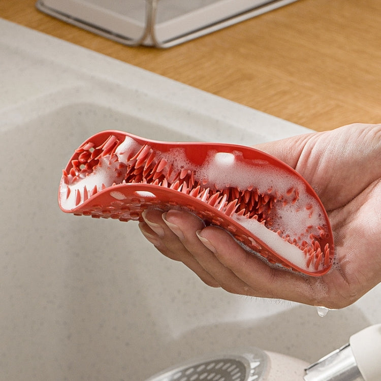 2 PCS Multifunctional Silicone Cleaning Brush Non-Oily Kitchen Cleaning Scouring Pad