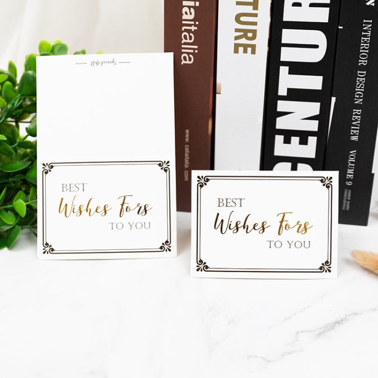 100 PCS Valentines Day Bronzing Greeting Card Flower Shop Birthday Thank You Card