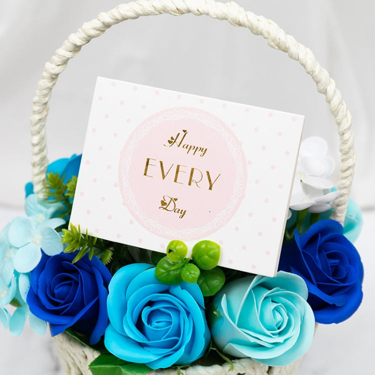 100 PCS Valentines Day Bronzing Greeting Card Flower Shop Birthday Thank You Card