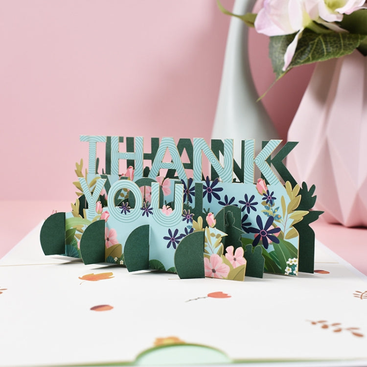 Three-Dimensional Thank You Card Teacher Day Thanksgiving Day Greeting Card