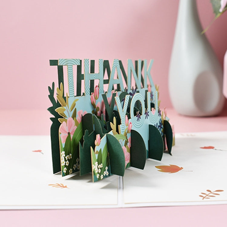 Three-Dimensional Thank You Card Teacher Day Thanksgiving Day Greeting Card