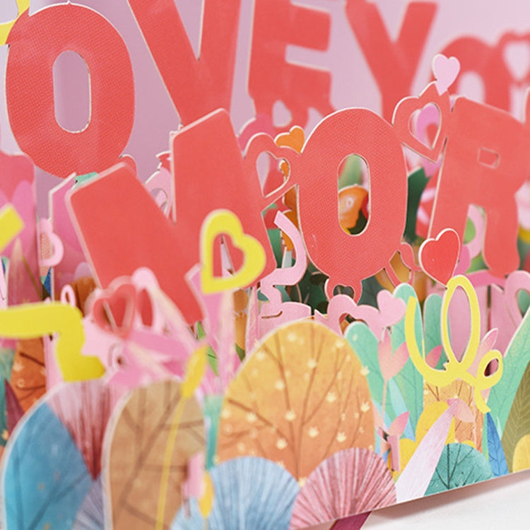 Valentine Day Three-Dimensional Greeting Card Wedding Anniversary Card