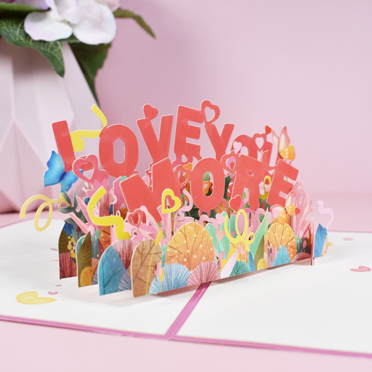 Valentine Day Three-Dimensional Greeting Card Wedding Anniversary Card