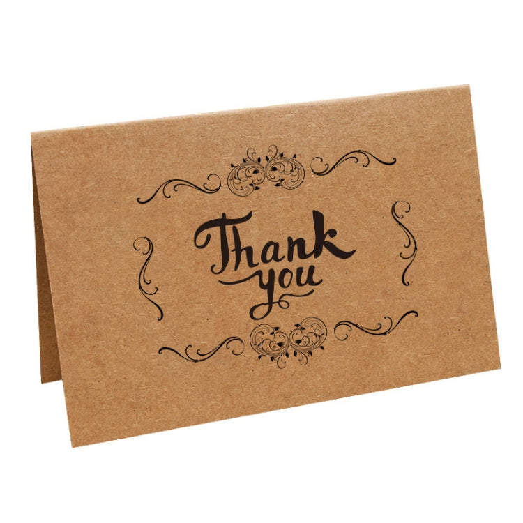 15 PCS Vintage Kraft Paper Simple Blessing Message Card Holiday Universal Thank You Card