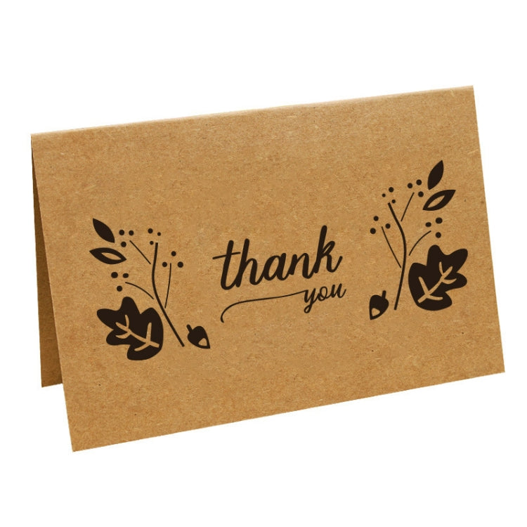 15 PCS Vintage Kraft Paper Simple Blessing Message Card Holiday Universal Thank You Card