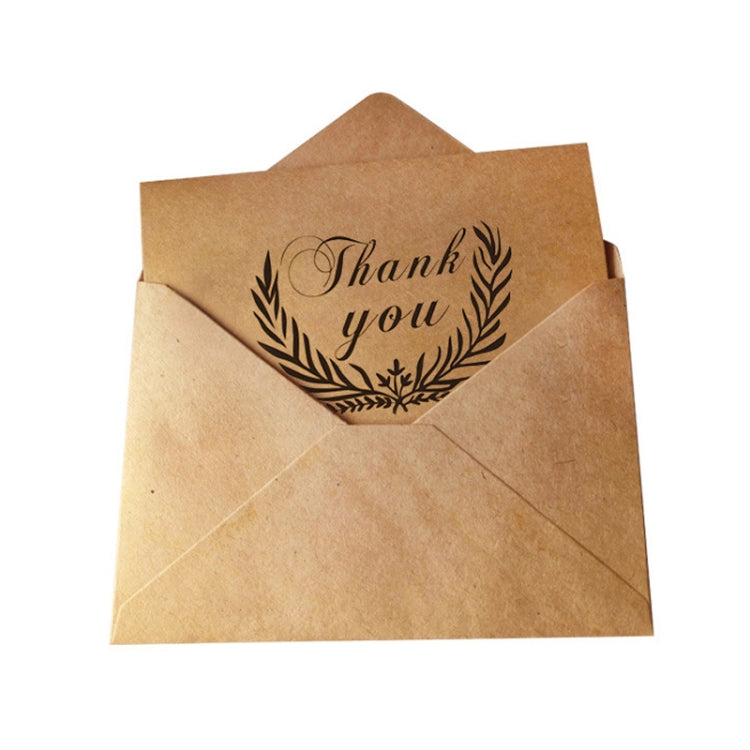 15 PCS Vintage Kraft Paper Simple Blessing Message Card Holiday Universal Thank You Card