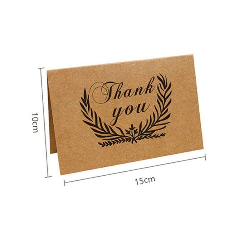 15 PCS Vintage Kraft Paper Simple Blessing Message Card Holiday Universal Thank You Card