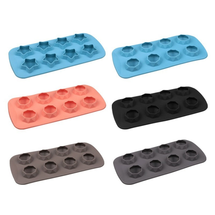 2 PCS Creative Silicone Ice Tray Mold 8 Continuous Mould Home-Made DIY Ice Tray Box, Style: