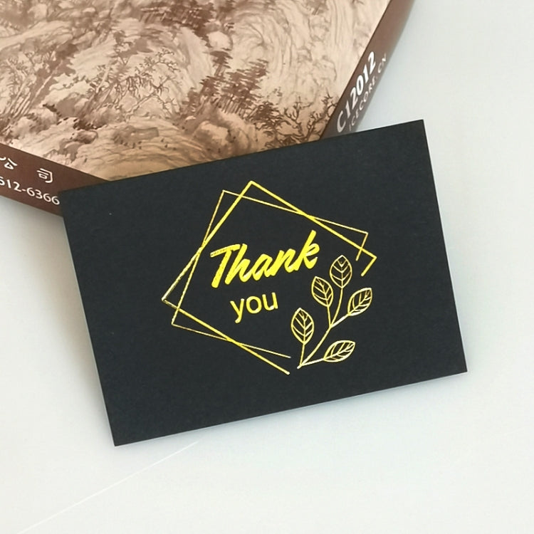 150 PCS Wedding Blessing Card Thank You Message Gift Decoration Card Bronzing Flower Greeting Card