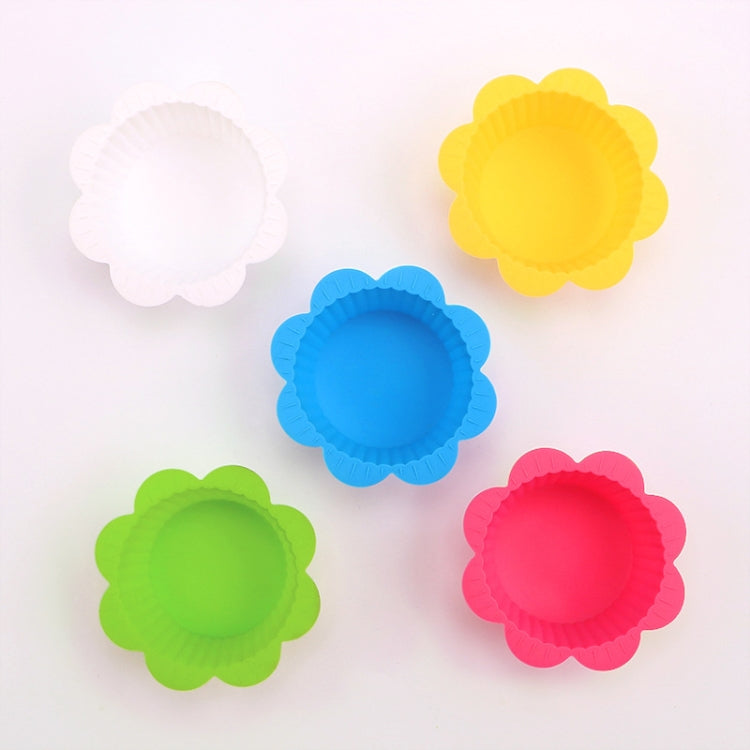 20 PCS DIY Baking Mold Macaron Lace Shape Silicone Cake Cup Pudding Egg Tart Muffin Cup Mold,Random Color Delivery