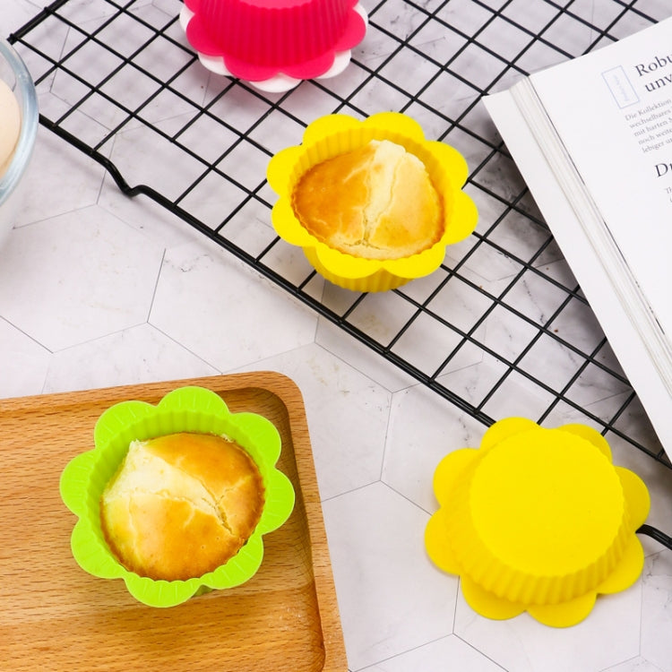 20 PCS DIY Baking Mold Macaron Lace Shape Silicone Cake Cup Pudding Egg Tart Muffin Cup Mold,Random Color Delivery