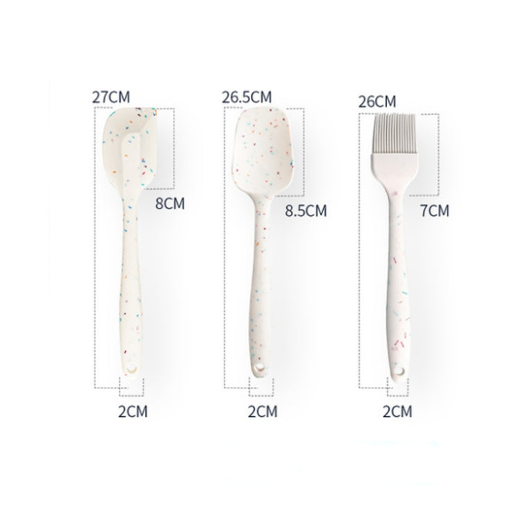 3 in 1 Kitchen Pancake DIY Baking Tools Set Color Grain Barbecue Brush + Butter Spatula + Spatula Set