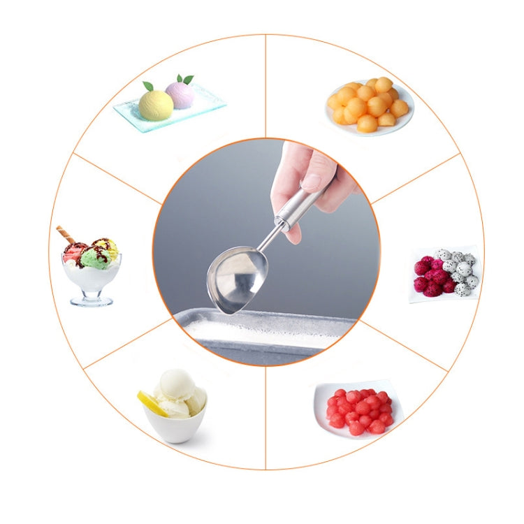 2 PCS 304 Stainless Steel Ice Cream Spoon Dessert Spoon Ice-Cream Scoop