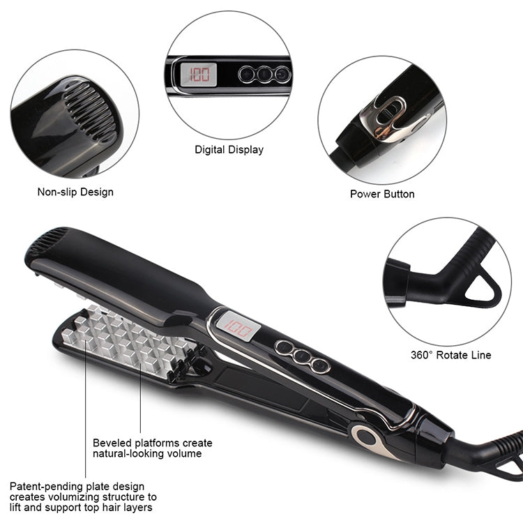Multi-functional Long & Short Hair Styling Iron Ceramic Tourmaline Volumizing Hair Iron
