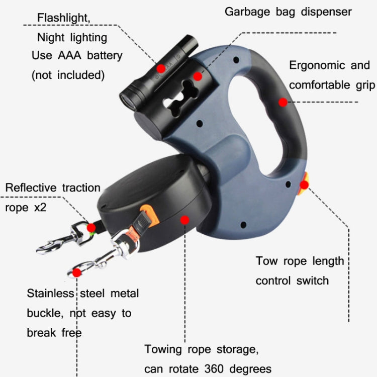 Medium & Large Dog Tractor With LED Light For Night Travel Lighting Traction Rope