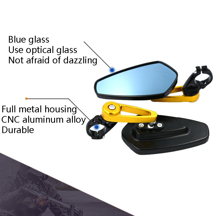 Electric Bike Motorcycle Modified Reversing Retro Rearview Handle Mirror All Aluminum Reflective Rearview Mirror