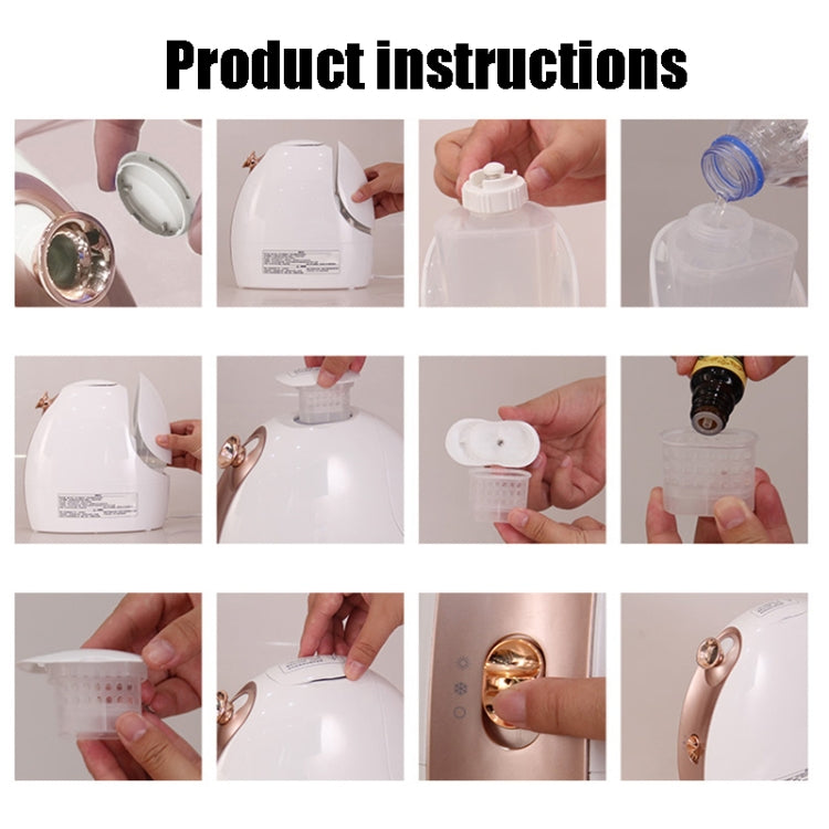 Hot and Cold Spray Fruit and Vegetable Steaming Face Device Nano Spray Water Replenishing Instrument Beauty Instrument, CN Plug