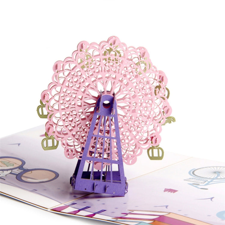 Color Ferris Wheel Three-Dimensional Greeting Card 3D Handmade Card