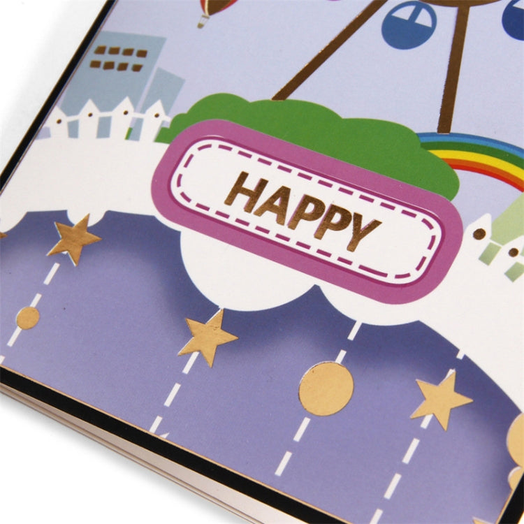 Color Ferris Wheel Three-Dimensional Greeting Card 3D Handmade Card