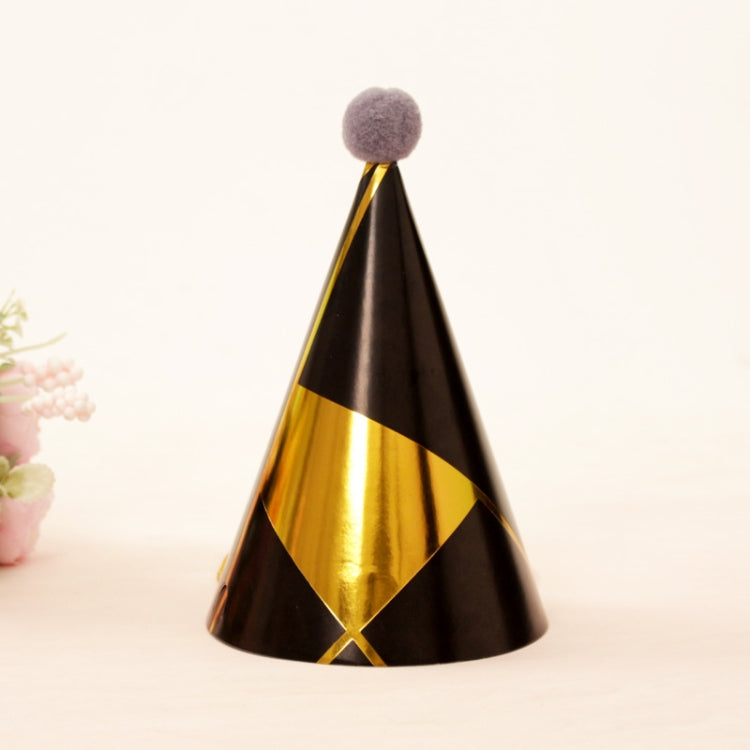 10 PCS Children Adult Birthday Party Hat Fur Ball Birthday Paper Hat