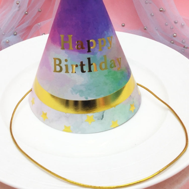 20 PCS Party Headdress Bronzing Sequined Furry Ball Birthday Hat