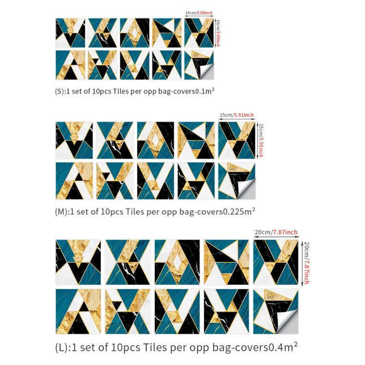 Geometric Pattern Staircase Wall Tile Sticker Kitchen Stove Water And Oil Proof Stickers