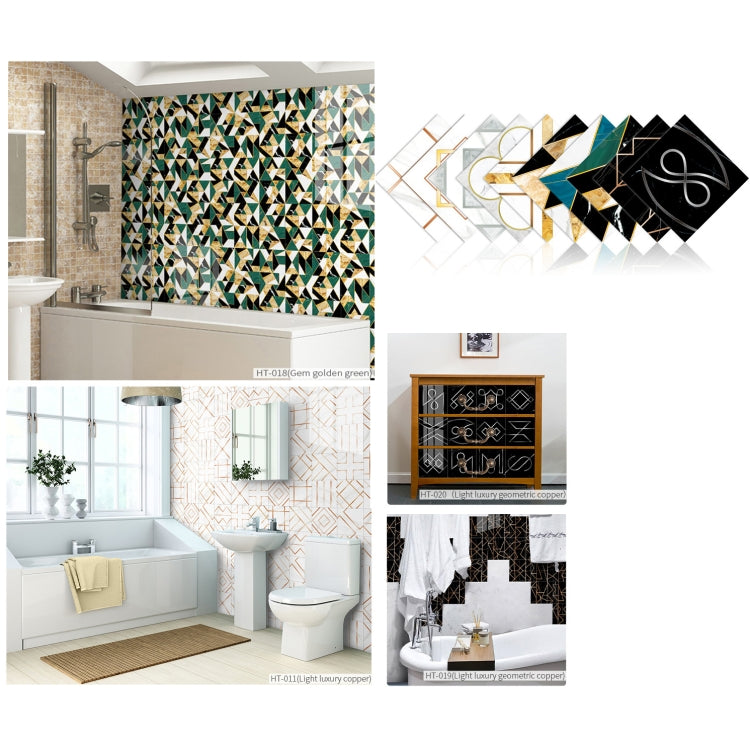 Geometric Pattern Staircase Wall Tile Sticker Kitchen Stove Water And Oil Proof Stickers