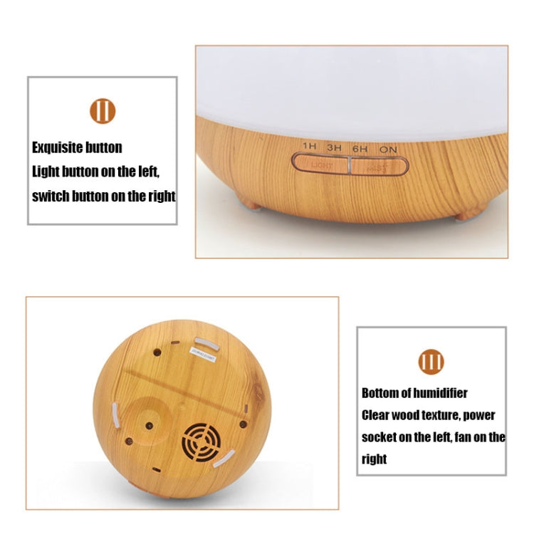 YCTA-008 Household Mute Small Wood Grain Colorful Light Aroma Diffuser Night Tree Air Humidifier