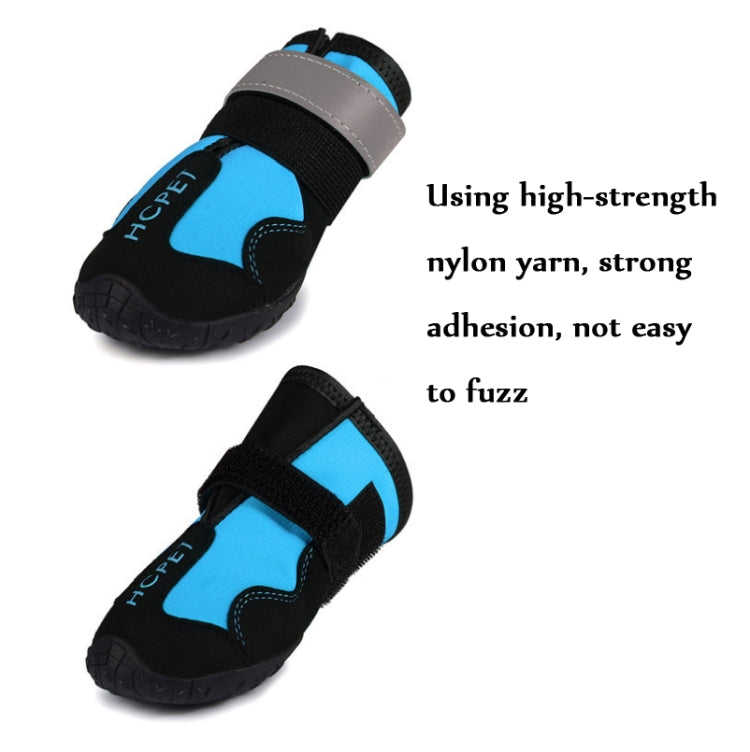 HCPET Dog Non-Slip Wear-Resistant Rain Boots Pet Outdoor Waterproof Shoes