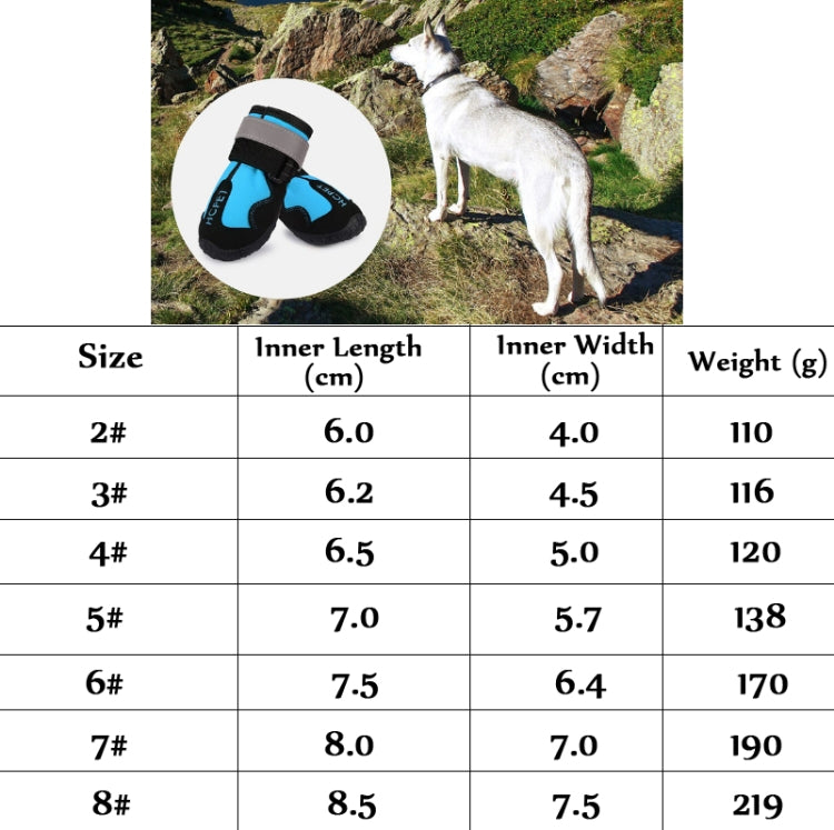 HCPET Dog Non-Slip Wear-Resistant Rain Boots Pet Outdoor Waterproof Shoes
