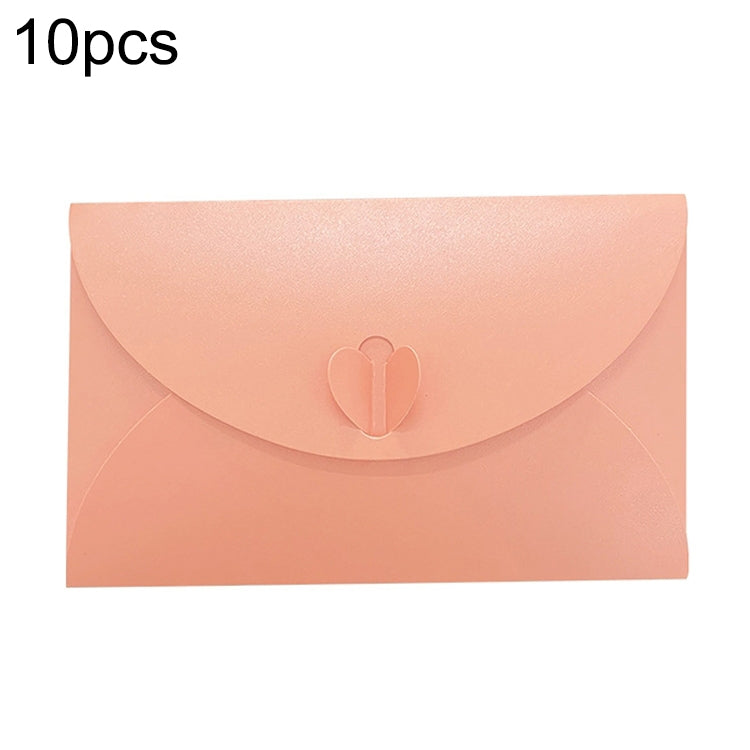 10pcs Love Buckle Pearl Paper Hot Stamping Envelope Invitation Letter