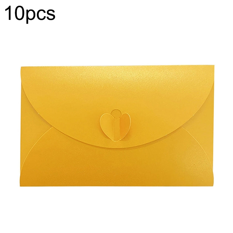 10pcs Love Buckle Pearl Paper Hot Stamping Envelope Invitation Letter