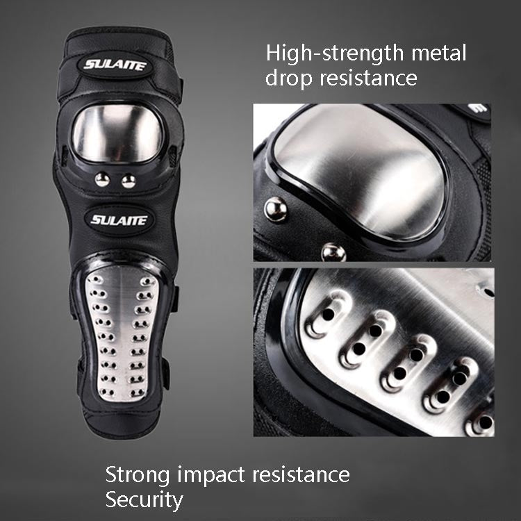 SULAITE GT341 Motorcycle Stainless Steel Knee Pads Elbow Pads Off-Road Cycling Racing Anti-Fall Sports Protective Gear