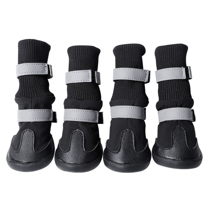 Pet Long-Tube Shoes Medium & Large Dogs Outdoor Wear-Resistant Snow Boots