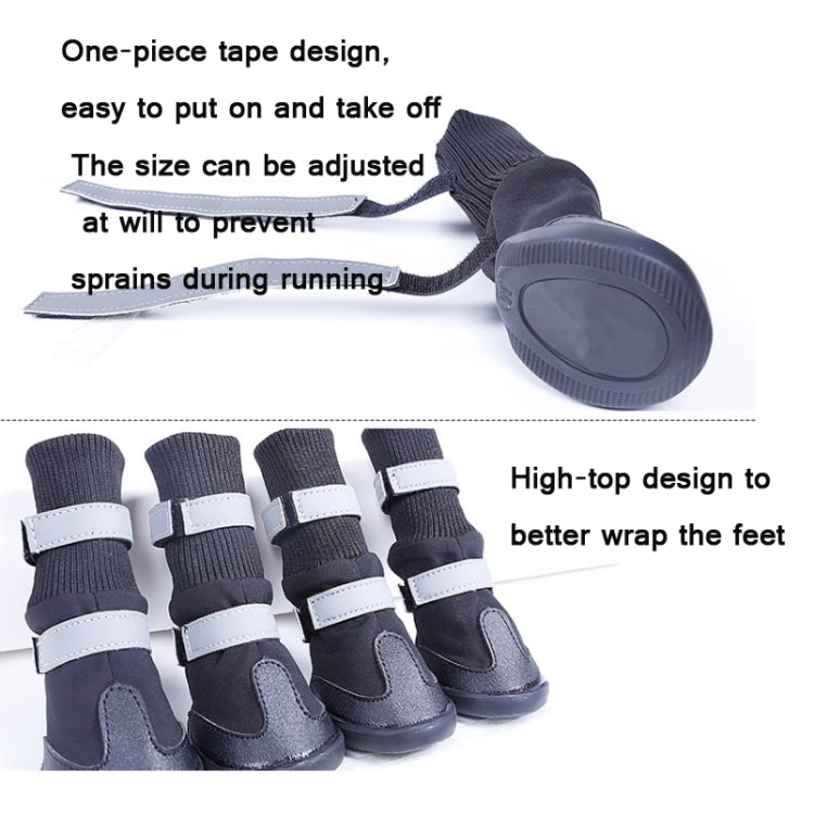 Pet Long-Tube Shoes Medium & Large Dogs Outdoor Wear-Resistant Snow Boots