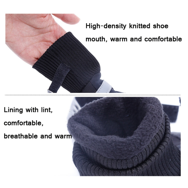 Pet Long-Tube Shoes Medium & Large Dogs Outdoor Wear-Resistant Snow Boots