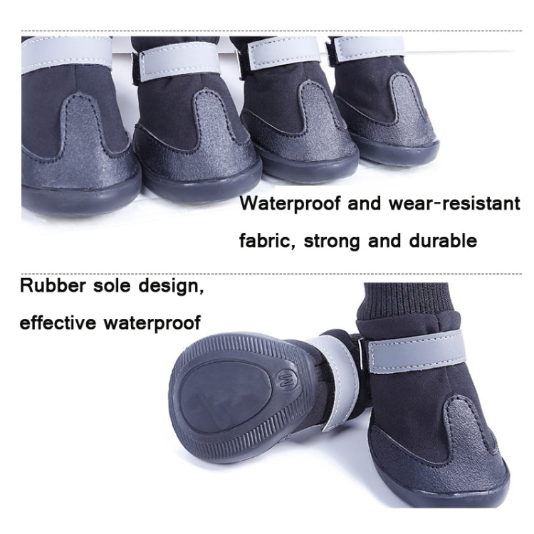 Pet Long-Tube Shoes Medium & Large Dogs Outdoor Wear-Resistant Snow Boots