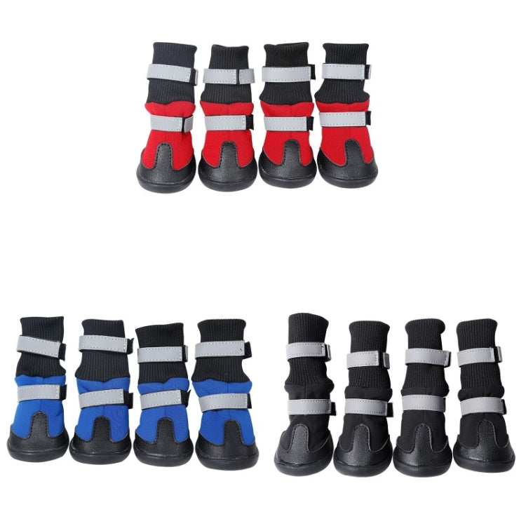 Pet Long-Tube Shoes Medium & Large Dogs Outdoor Wear-Resistant Snow Boots