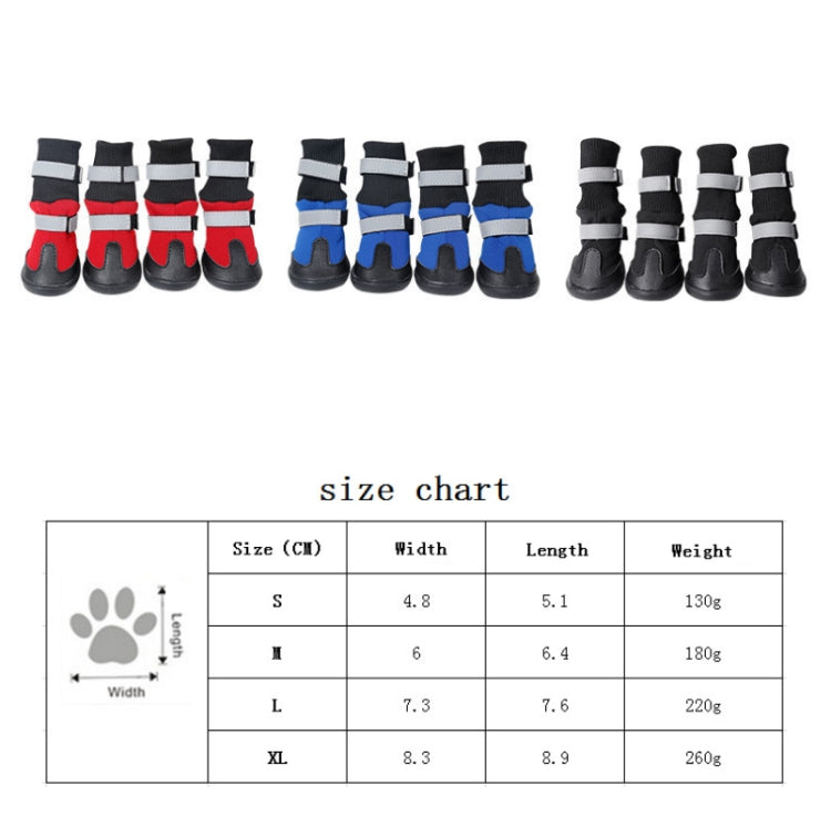 Pet Long-Tube Shoes Medium & Large Dogs Outdoor Wear-Resistant Snow Boots