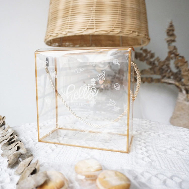 10 PCS Snowflake Pastry Packaging Box Transparent Gift Box