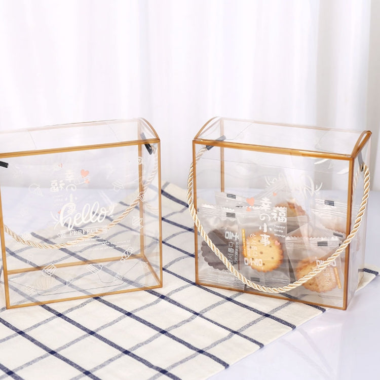 10 PCS Snowflake Pastry Packaging Box Transparent Gift Box