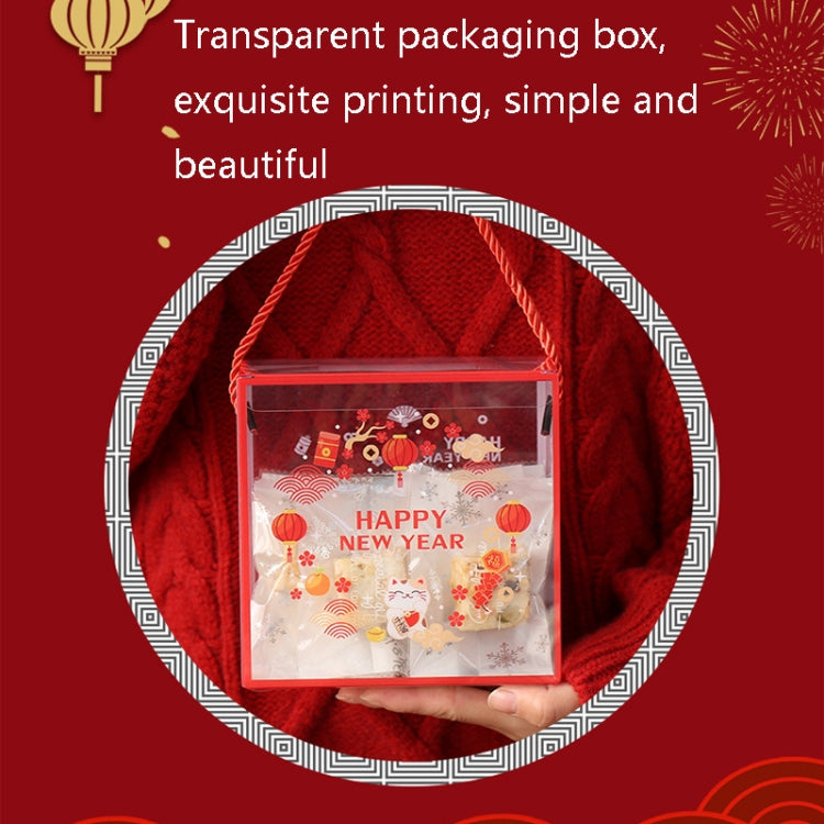 10 PCS Snowflake Pastry Packaging Box Transparent Gift Box